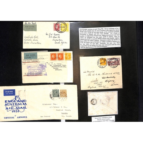 150 - 1930-32 Covers from or to New Zealand, comprising 1930 (July 8) first flight to England via Karachi;... 