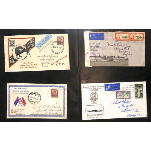 153 - 1938-40 Covers to or from New Zealand or Pacific Islands, including 1938 last flights with an additi... 