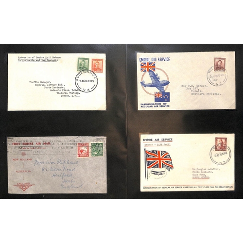 153 - 1938-40 Covers to or from New Zealand or Pacific Islands, including 1938 last flights with an additi... 