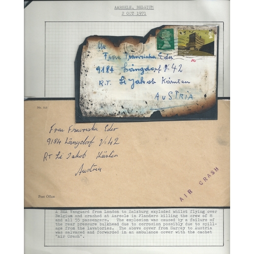 204 - G.B / Austria. 1971 (Sep 30) Cover from Surrey to Austria, soiled and burnt, enclosed within a Briti... 