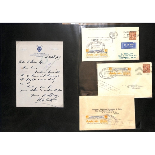 47 - Provincial Airways - West Country Air Service. 1933 Covers, postcards, letters and ephemera, includi... 