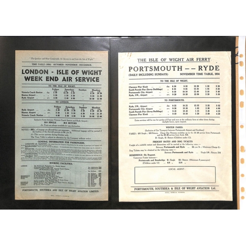 48 - Portsmouth, Southsea & Isle of Wight Aviation Ltd. 1934-39 Stamps, covers, letters and ephemera incl... 