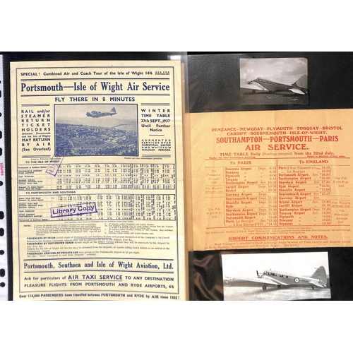 48 - Portsmouth, Southsea & Isle of Wight Aviation Ltd. 1934-39 Stamps, covers, letters and ephemera incl... 