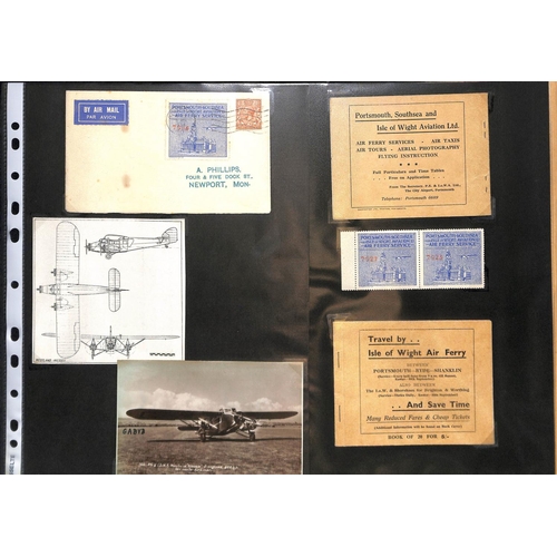 48 - Portsmouth, Southsea & Isle of Wight Aviation Ltd. 1934-39 Stamps, covers, letters and ephemera incl... 