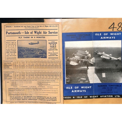 48 - Portsmouth, Southsea & Isle of Wight Aviation Ltd. 1934-39 Stamps, covers, letters and ephemera incl... 