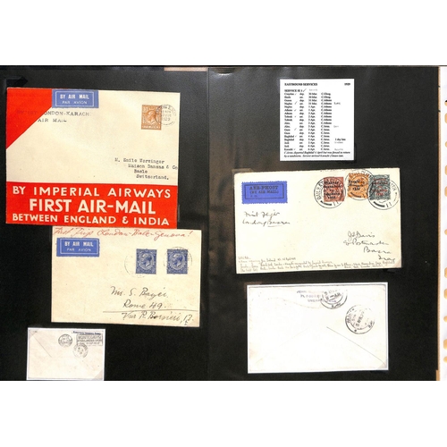 53 - 1929 (Mar 26-30) First flight covers and cards from G.B (22) or Southern Ireland, carried on the Lon... 