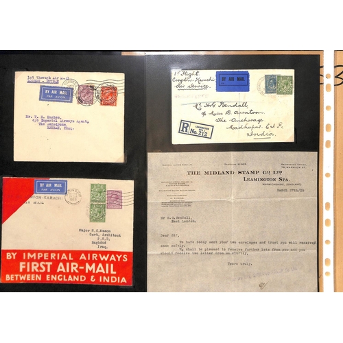 53 - 1929 (Mar 26-30) First flight covers and cards from G.B (22) or Southern Ireland, carried on the Lon... 