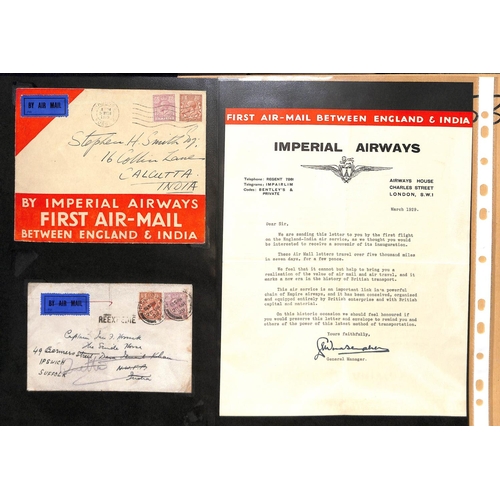 53 - 1929 (Mar 26-30) First flight covers and cards from G.B (22) or Southern Ireland, carried on the Lon... 