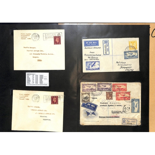 60 - 1938 (Apr 8-9) Covers carried on the first regular accelerated service to India and Australia, compr... 