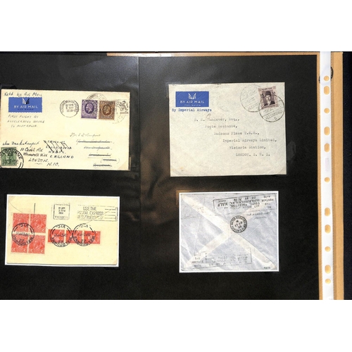 60 - 1938 (Apr 8-9) Covers carried on the first regular accelerated service to India and Australia, compr... 