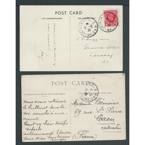 613 - St. Malo. 1888-1936 Cover and picture postcards (4) comprising 1888 cover to France franked 1887 2&#... 