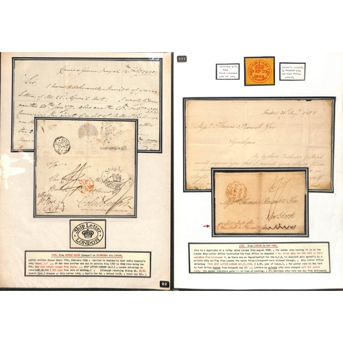 617 - London. 1731-1861 Entire letters and entires (also a 1905 postcard), with 1731 entire letter from Li... 