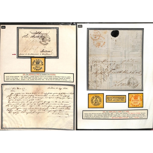 617 - London. 1731-1861 Entire letters and entires (also a 1905 postcard), with 1731 entire letter from Li... 