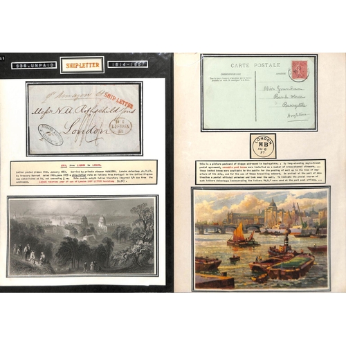 617 - London. 1731-1861 Entire letters and entires (also a 1905 postcard), with 1731 entire letter from Li... 