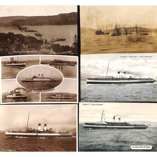 628 - 1904-13 Picture postcards posted at Greenock with cachets of 