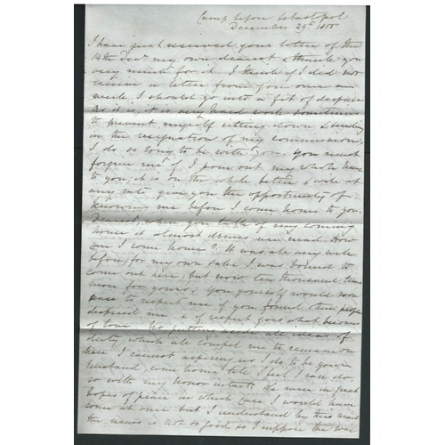 650 - 1855 (Dec 1-29) Letters from Col. E. Goulburn written from 