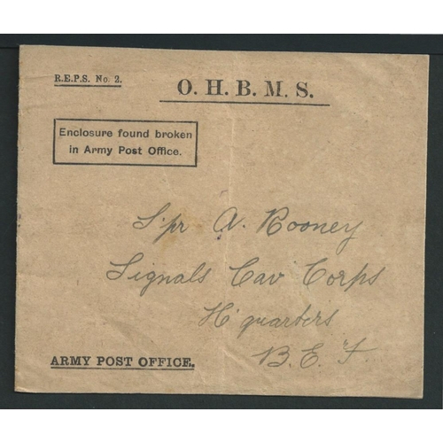 654 - c.1916 Army Post Office ambulance envelope with 