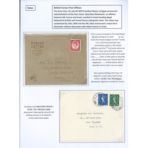 664 - 1956 (Nov 2 - Dec 18) Covers with F.P.O datestamps 61 (Libya), 76 (Malta), 937 (Cyprus), or F.P.O ma... 