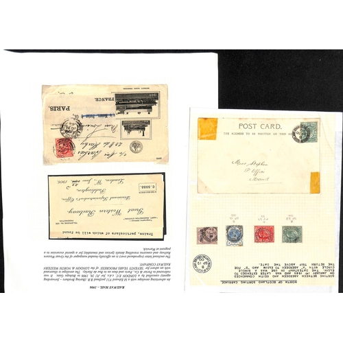 713 - 1845-1950 Covers and cards (40) including T.P.O cancels, letters from railway companies, 1906 L.N.W.... 