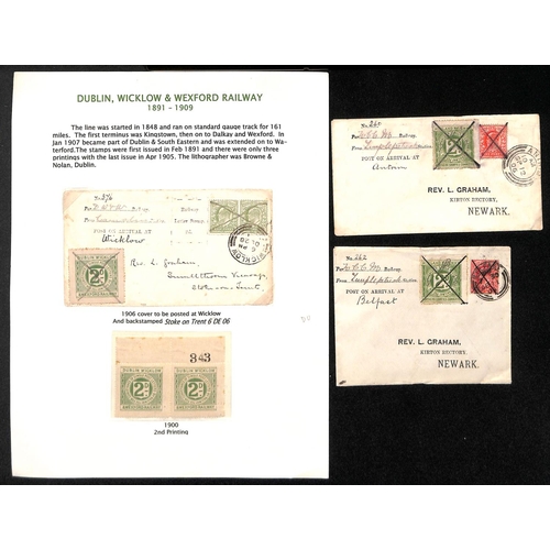 752 - 1905-06 Covers to the Rev. Graham, two covers from Templepatrick to Newark bearing 2d letter stamps ... 