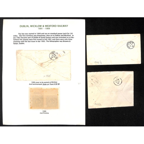 752 - 1905-06 Covers to the Rev. Graham, two covers from Templepatrick to Newark bearing 2d letter stamps ... 