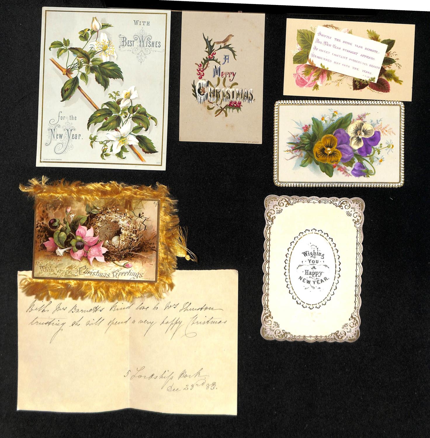 Princes Beatrice. 1869 80 Letters 2 and Christmas cards 6 from