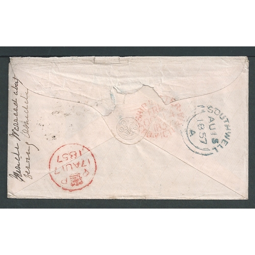 362 - Australia / New Zealand. 1857-62 Covers comprising 1857 cover from Southwell to 