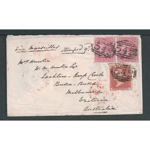 362 - Australia / New Zealand. 1857-62 Covers comprising 1857 cover from Southwell to 