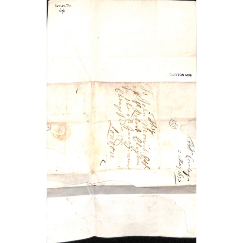 803 - 1676 Entire letter from Thomas Cowley in Chichester, addressed 