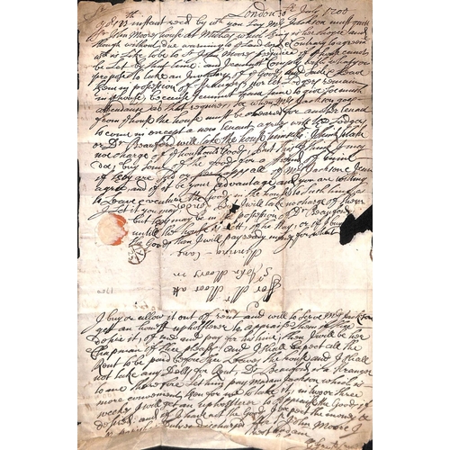 803 - 1676 Entire letter from Thomas Cowley in Chichester, addressed 