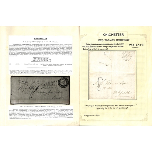 805 - 1767-1837 Entire letters (18), an entire and a front, various Chichester handstamps including 