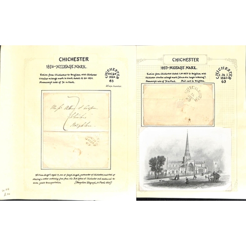 805 - 1767-1837 Entire letters (18), an entire and a front, various Chichester handstamps including 