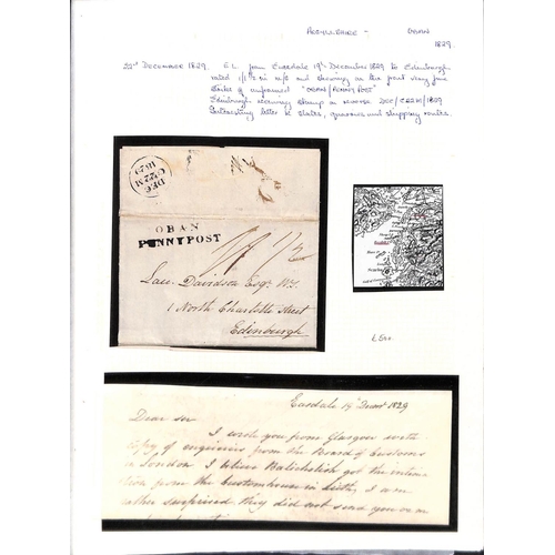 821 - Easdale. 1824-1981 Entire letters, covers and cards including 1821 letter written on Easdale with Cl... 