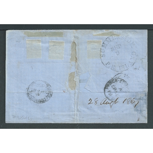 366 - Canada. 1863-78 Covers to Nova Scotia (2) or Prince Edward Island franked 6d, or to Canada franked 3... 