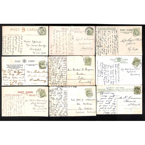 823 - Shetlands. 1827-1972 Covers, postcards and parcel tags including 1851 