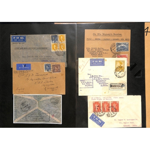 84 - 1929-38 First flight covers comprising 1919 (Apr 1-9) London to Karachi service covers from Baghdad ... 