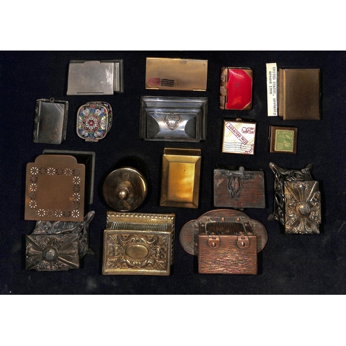 841 - Metal. Various American boxes including souvenir boxes with pictures of 