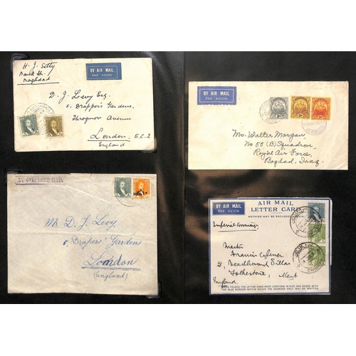 85 - 1929-43 Covers, mainly commercial mail to G.B including 1929 cover franked 8a (official stamps) with... 