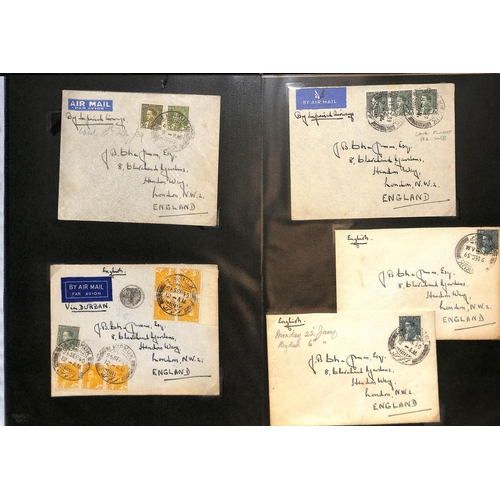 85 - 1929-43 Covers, mainly commercial mail to G.B including 1929 cover franked 8a (official stamps) with... 