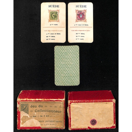 858 - c.1900 Card game, each card bearing a real stamp, four differing stamp cards for each of the fourtee... 