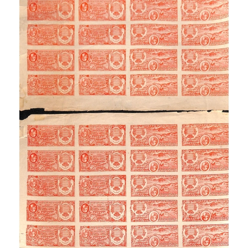 894 - Cinderellas. 1908 Imperforate proof blocks of exhibition labels printed by A. Baquet of Paris, compr... 