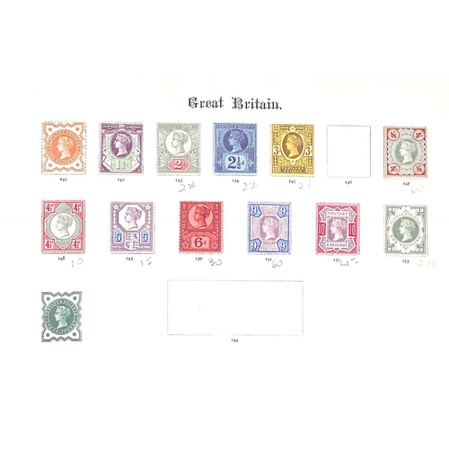 901 - 1840-97 Mint and used collection in an 1897 Imperial album, including G.B 1d black (four margins, ve... 