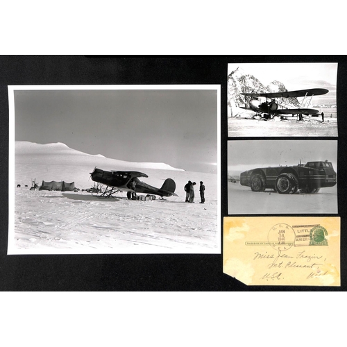 953 - Byrd Third Antarctic Expedition. 1939-41 Covers (14) and photos (10) including 1939 covers posted en... 