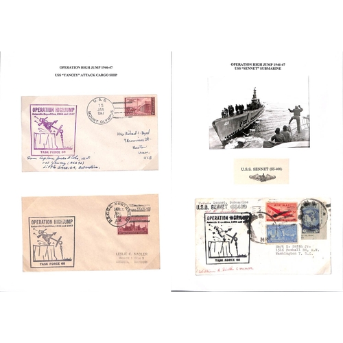 954 - Operation Highjump. 1946-47 Covers and cards, various cachets and cancels including U.S.S 