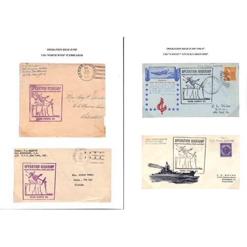 954 - Operation Highjump. 1946-47 Covers and cards, various cachets and cancels including U.S.S 