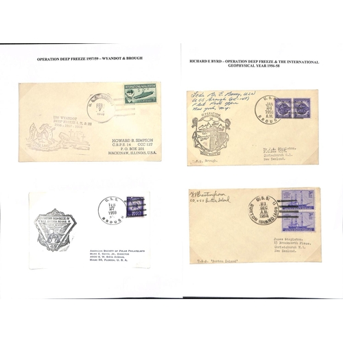 956 - Operation Deep Freeze. 1956-69 Covers and cards, various cancels and cachets from Little America, Po... 