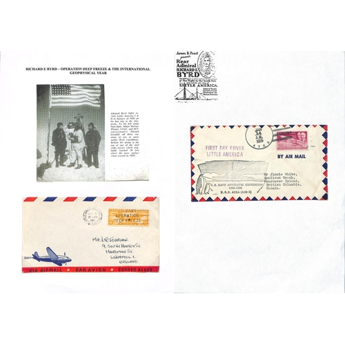 956 - Operation Deep Freeze. 1956-69 Covers and cards, various cancels and cachets from Little America, Po... 