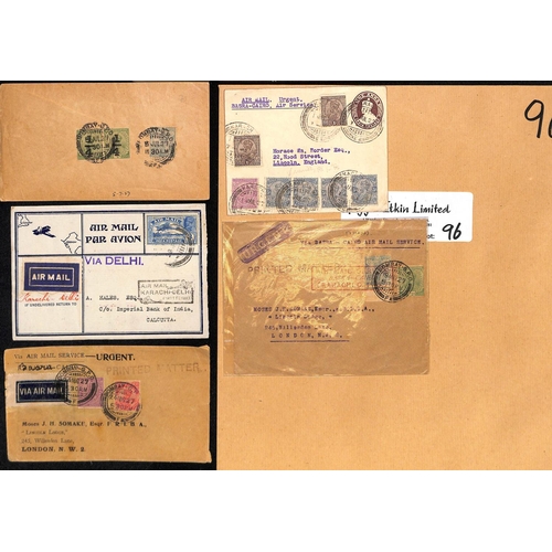 96 - 1927-33 Covers and cards including 1927-28 Basrah - Cairo flights (5, one a first flight); 1929 Lond... 