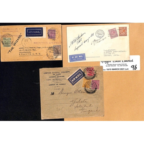 96 - 1927-33 Covers and cards including 1927-28 Basrah - Cairo flights (5, one a first flight); 1929 Lond... 