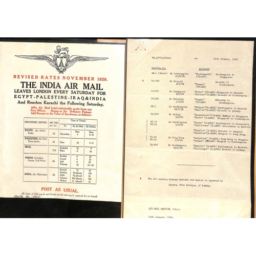 98 - 1928-38 Covers to or from India, Burma or Ceylon, including 1929 first uses of printed first flight ... 